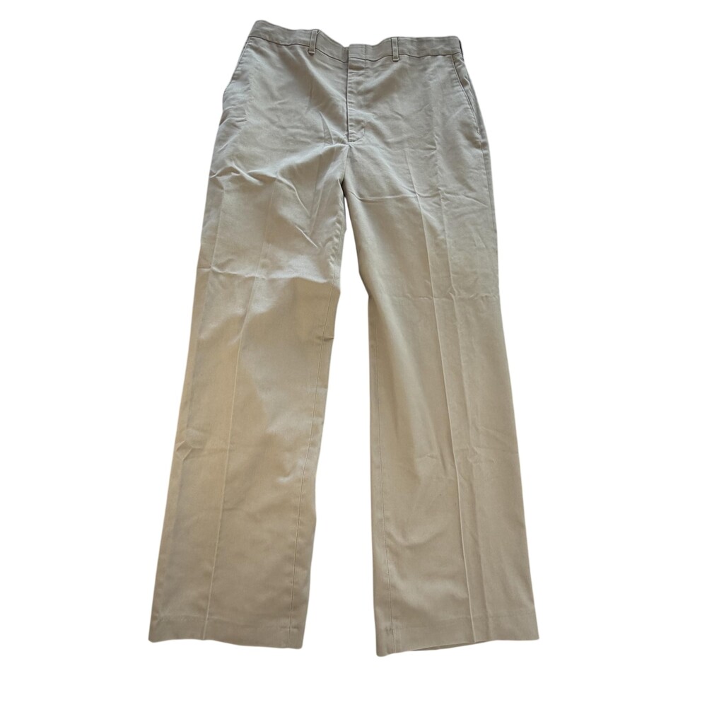 Vintage Haggar Pants Mens 34x30 Beige Classic Fit Khaki Chino Made USA Workwear